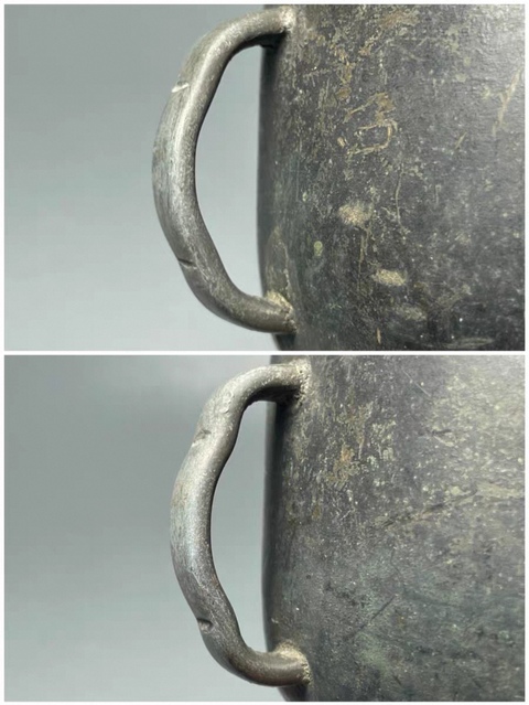 古玩銅器如意筒式爐真品鑒賞圖