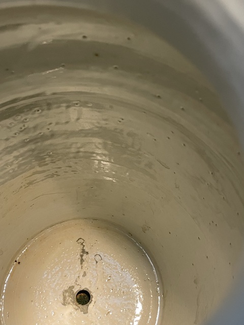 古玩陶瓷清晚期 紫地綠彩福壽連綿觀音瓶真品鑒賞圖