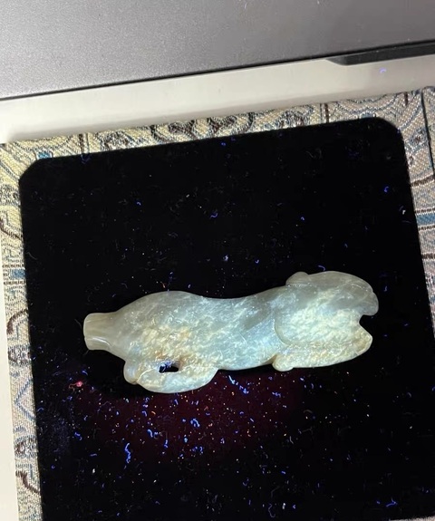 古玩玉器和田玉生肖狗擺件真品鑒賞圖