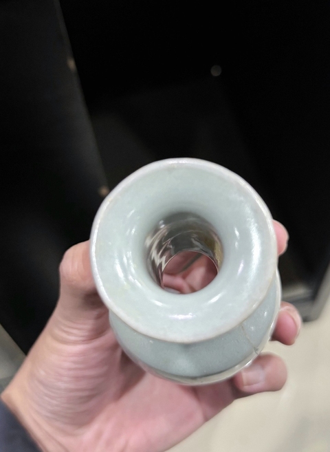 古玩陶瓷龍泉窯青釉紙槌瓶真品鑒賞圖