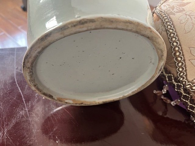 古玩陶瓷花間龍紋青花瓶燈真品鑒賞圖