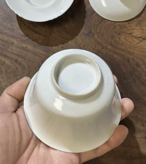 古玩陶瓷白釉蓋碗真品鑒賞圖