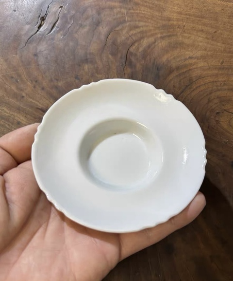 古玩陶瓷白釉蓋碗真品鑒賞圖