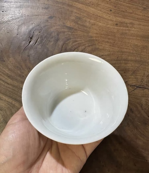 古玩陶瓷白釉蓋碗真品鑒賞圖