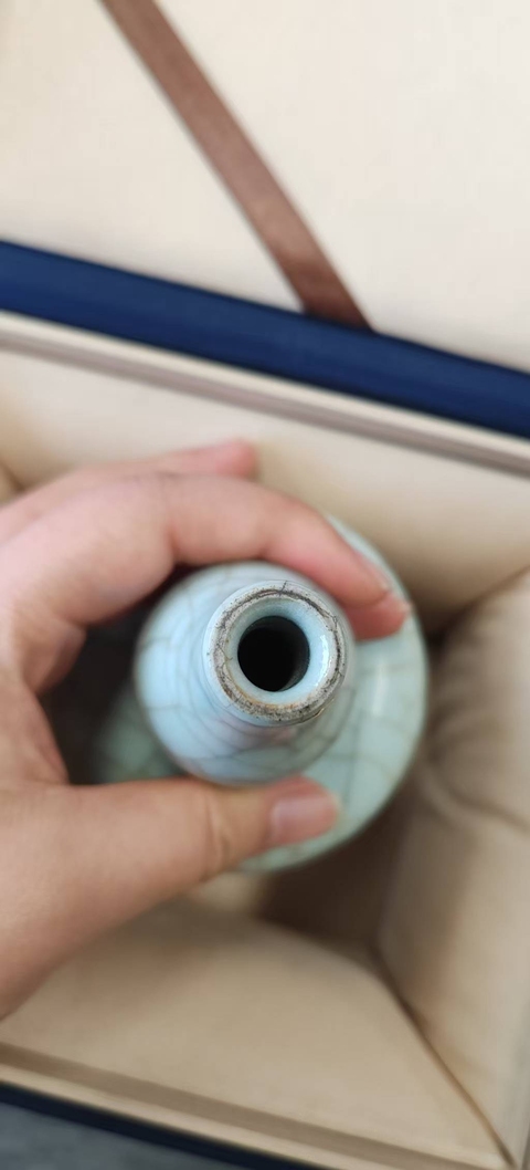 古玩陶瓷哥釉葫蘆真品鑒賞圖