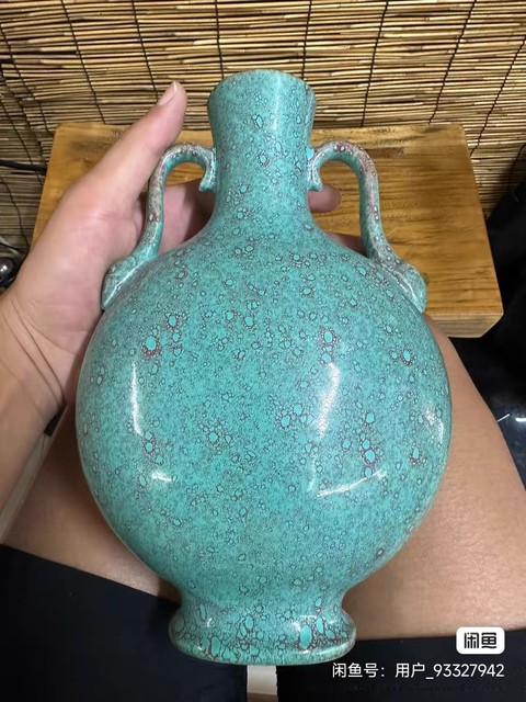 古玩陶瓷爐鈞釉抱月瓶真品鑒賞圖