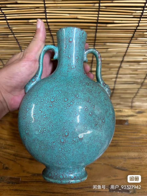 古玩陶瓷爐鈞釉抱月瓶真品鑒賞圖