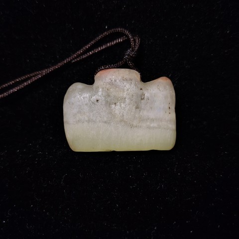 古玩玉器螢石T型佩真品鑒賞圖