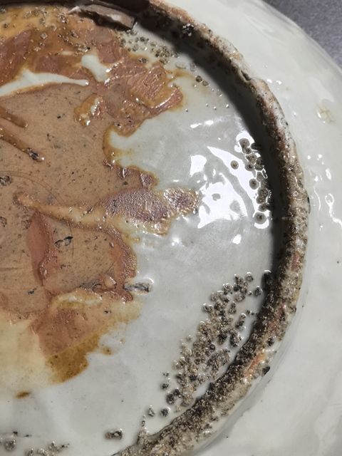 古玩陶瓷青花鳳穿牡丹盤真品鑒賞圖