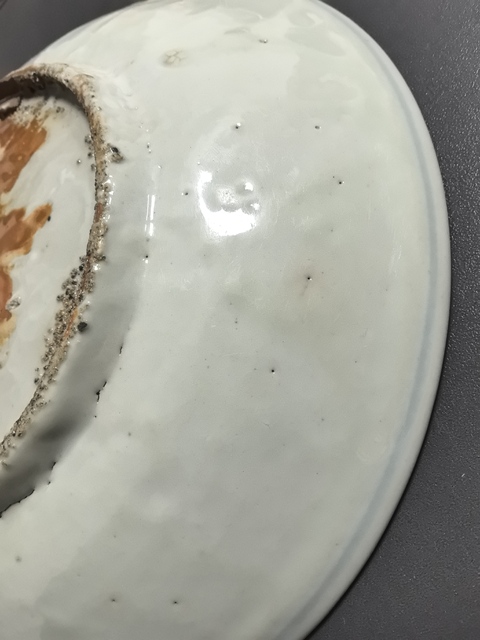 古玩陶瓷青花鳳穿牡丹盤真品鑒賞圖