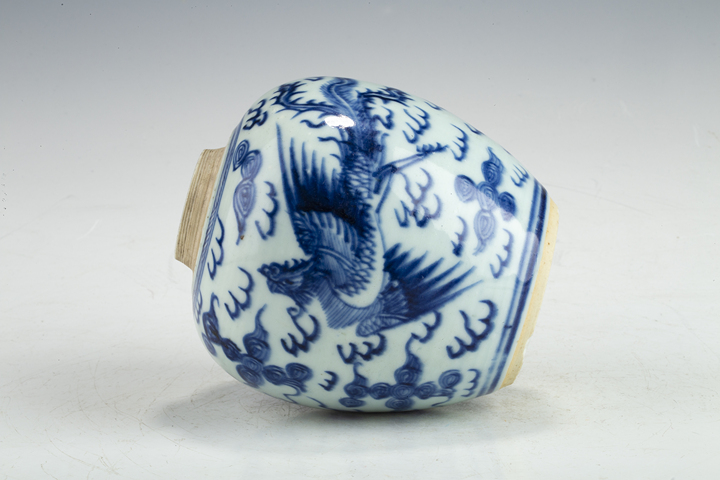 古玩陶瓷清雍乾·青花云鳳紋罐拍賣，當前價格0元