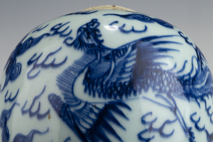 古玩陶瓷清雍乾·青花云鳳紋罐拍賣，當前價格0元