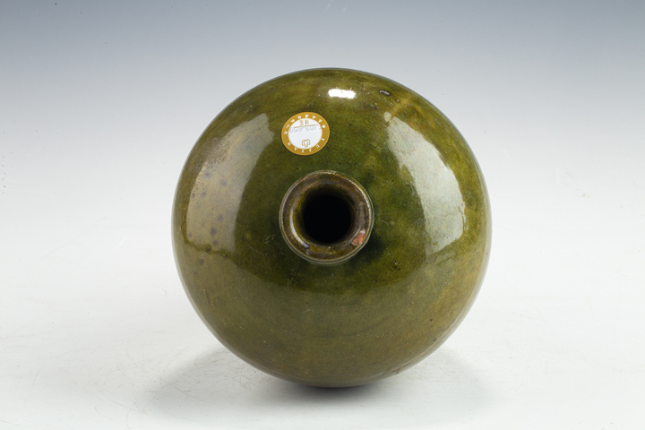 古玩陶瓷民國·綠釉梅瓶拍賣，當前價格288元