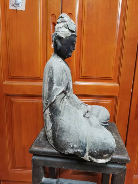 古玩雜項(xiàng)叉手觀音坐像真品鑒賞圖