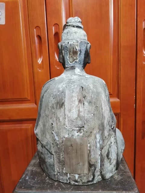 古玩雜項(xiàng)叉手觀音坐像真品鑒賞圖