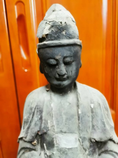 古玩雜項(xiàng)叉手觀音坐像真品鑒賞圖