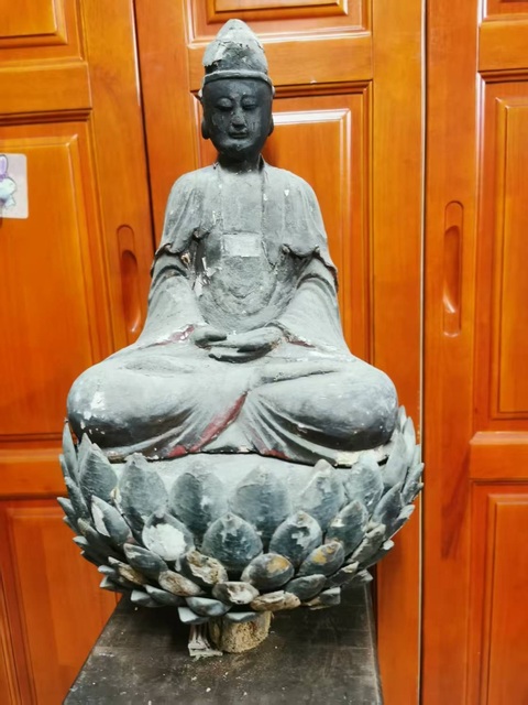 古玩雜項(xiàng)叉手觀音坐像真品鑒賞圖