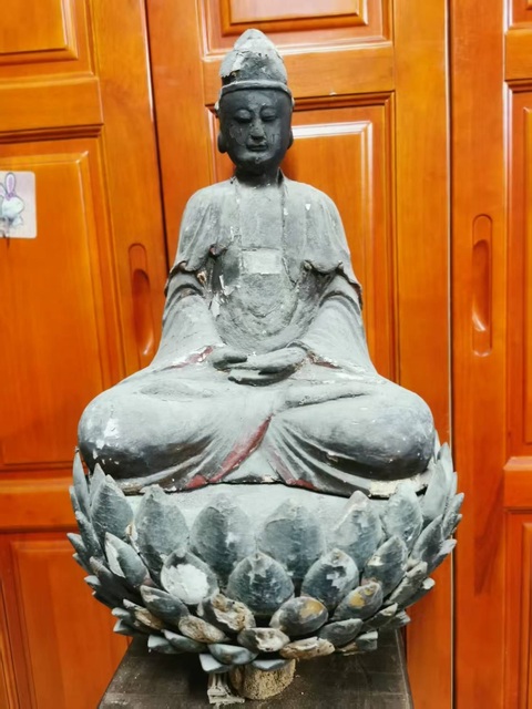 古玩雜項(xiàng)叉手觀音坐像真品鑒賞圖