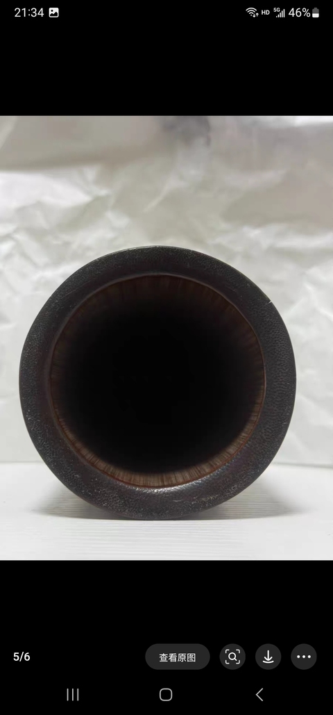 古玩雜項竹雕筆筒真品鑒賞圖