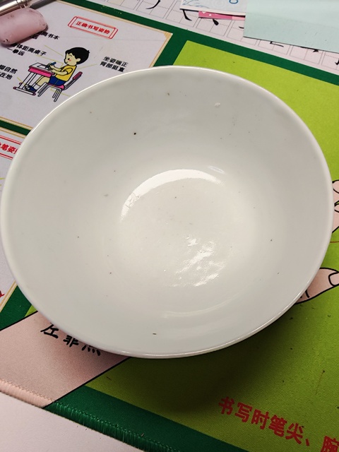 古玩陶瓷清代喜鵲登梅碗真品鑒賞圖