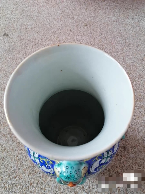 古玩陶瓷俯首銜環刀馬人物故事瓶真品鑒賞圖