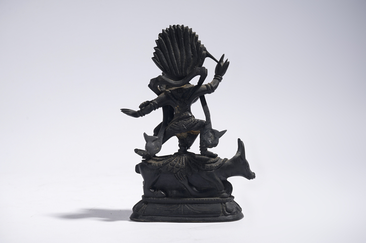 古玩銅器清晚期·大威德金剛閻魔敵尊者銅像真品鑒賞圖