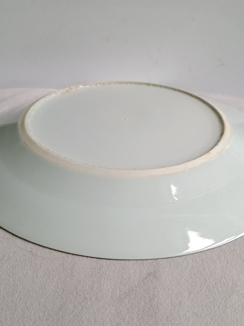 古玩陶瓷青花亭臺樓閣山水紋盤真品鑒賞圖