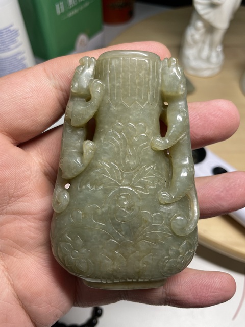 古玩玉器玉瓶真品鑒賞圖