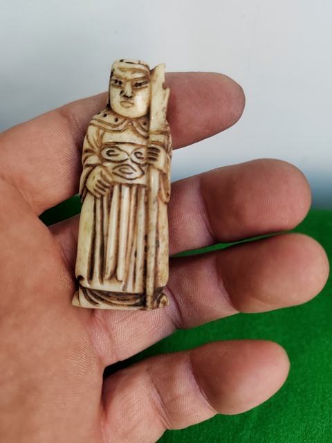 古玩雜項骨雕人物真品鑒賞圖