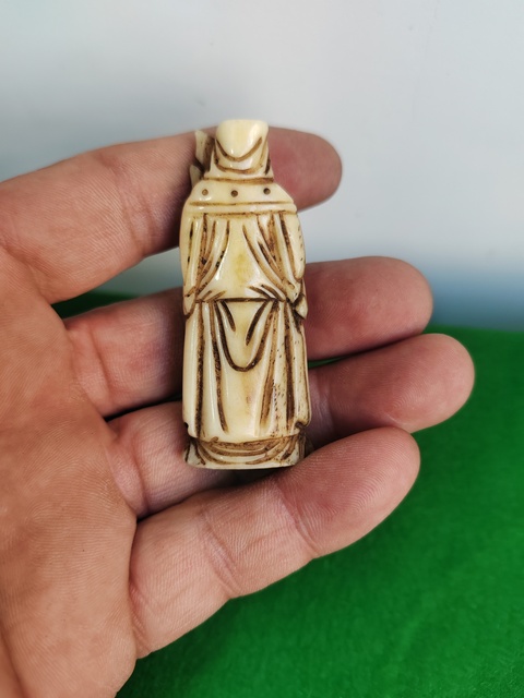 古玩雜項骨雕人物真品鑒賞圖