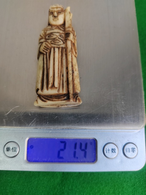 古玩雜項骨雕人物真品鑒賞圖