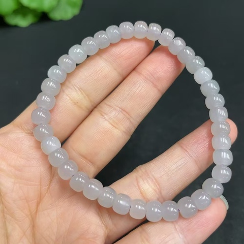 古玩玉器天然和田玉珠串真品鑒賞圖