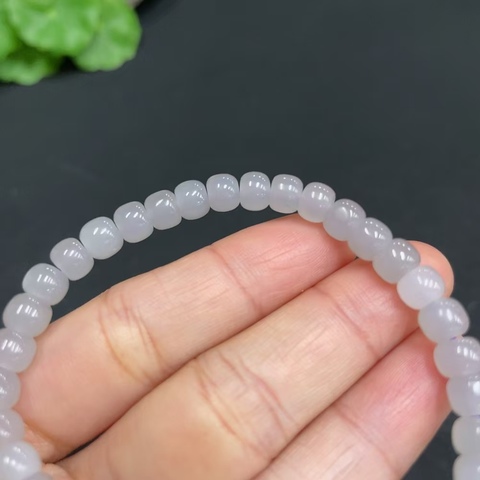 古玩玉器天然和田玉珠串真品鑒賞圖