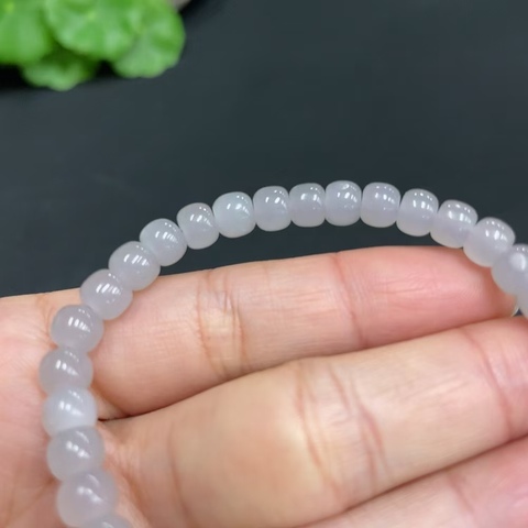 古玩玉器天然和田玉珠串真品鑒賞圖