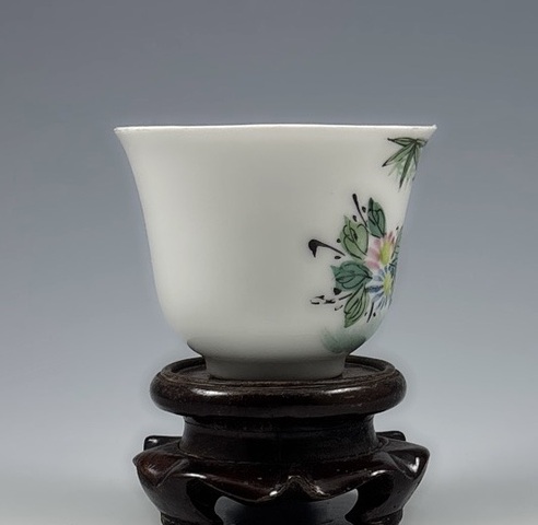 古玩陶瓷【精品推薦】民國.粉彩竹石圖茶杯拍賣，當前價格550元