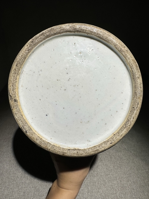 古玩陶瓷粉彩花鳥紋雙獅耳瓶真品鑒賞圖