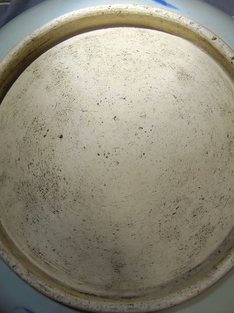 古玩陶瓷過墻龍紋青花盤真品鑒賞圖