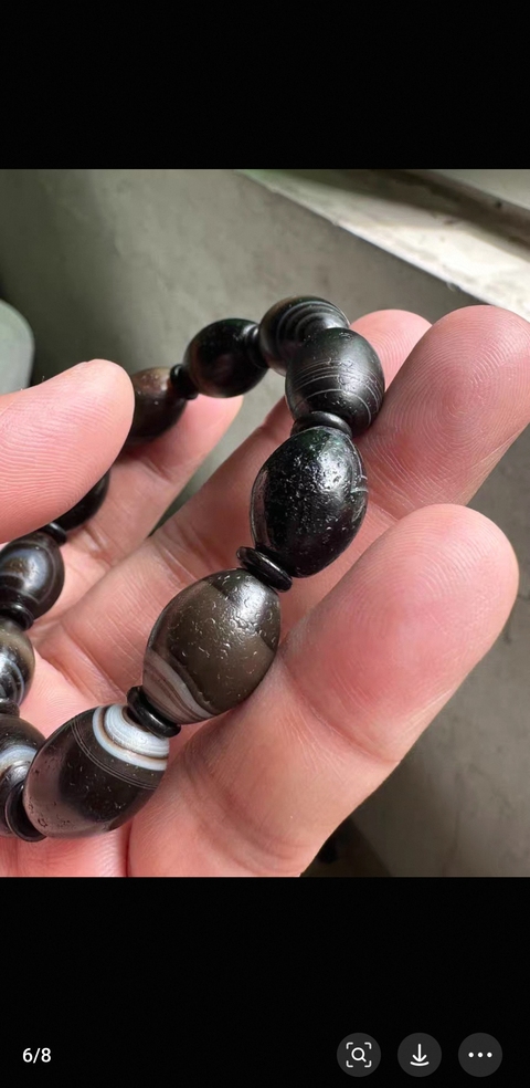 古玩玉器瑪瑙珠串真品鑒賞圖