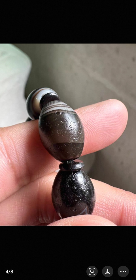 古玩玉器瑪瑙珠串真品鑒賞圖