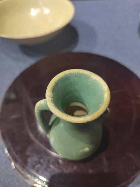 古玩陶瓷長沙窯綠釉執壺真品鑒賞圖