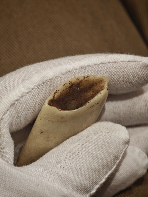 古玩玉器古玉扁珠真品鑒賞圖