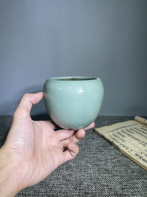 古玩陶瓷清末民初.冬青釉水洗拍賣，當前價格0元