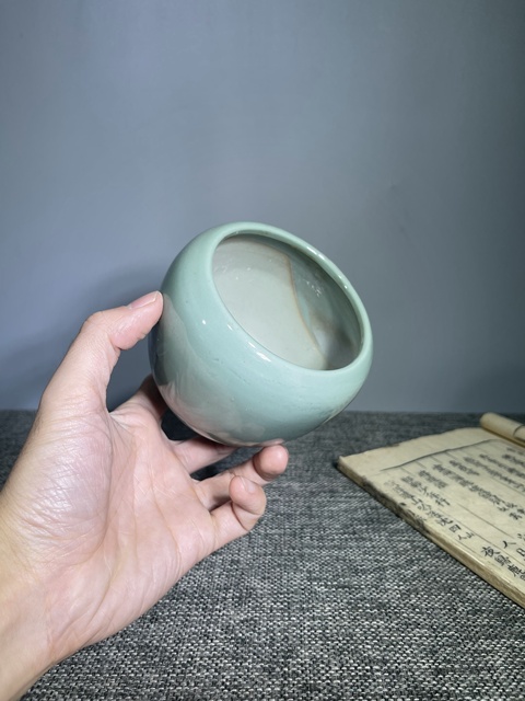 古玩陶瓷清末民初.冬青釉水洗拍賣，當前價格0元