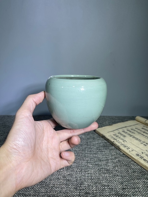 古玩陶瓷清末民初.冬青釉水洗拍賣，當前價格0元