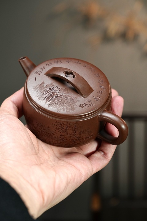 古玩雜項漢瓦紫砂壺【純手工】【國工美術(shù)師】真品鑒賞圖