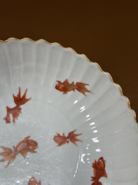 古玩陶瓷清道光 粉彩蟲草紋瓜棱碗真品鑒賞圖