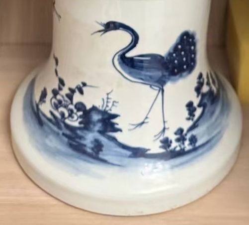 古玩陶瓷三娘教子圖花觚真品鑒賞圖