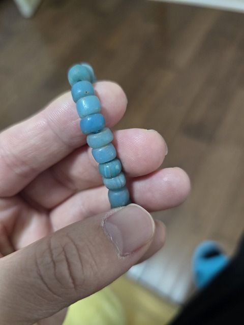 古玩玉器琉璃手鏈真品鑒賞圖