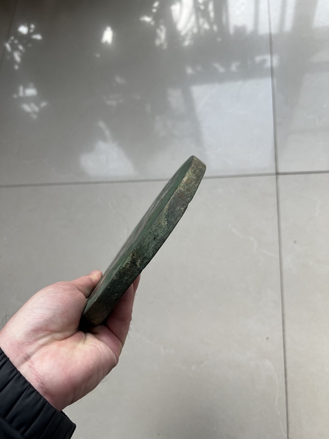 古玩銅器明代旋紋鏡真品鑒賞圖