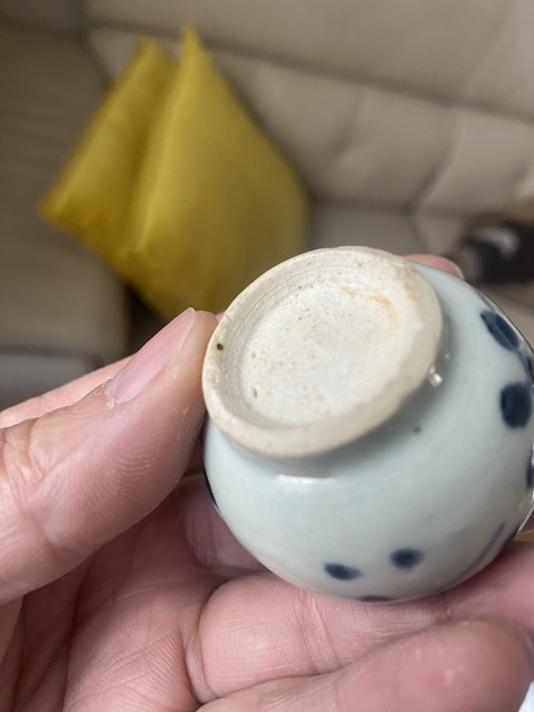 古玩陶瓷順治青花石榴尊真品鑒賞圖